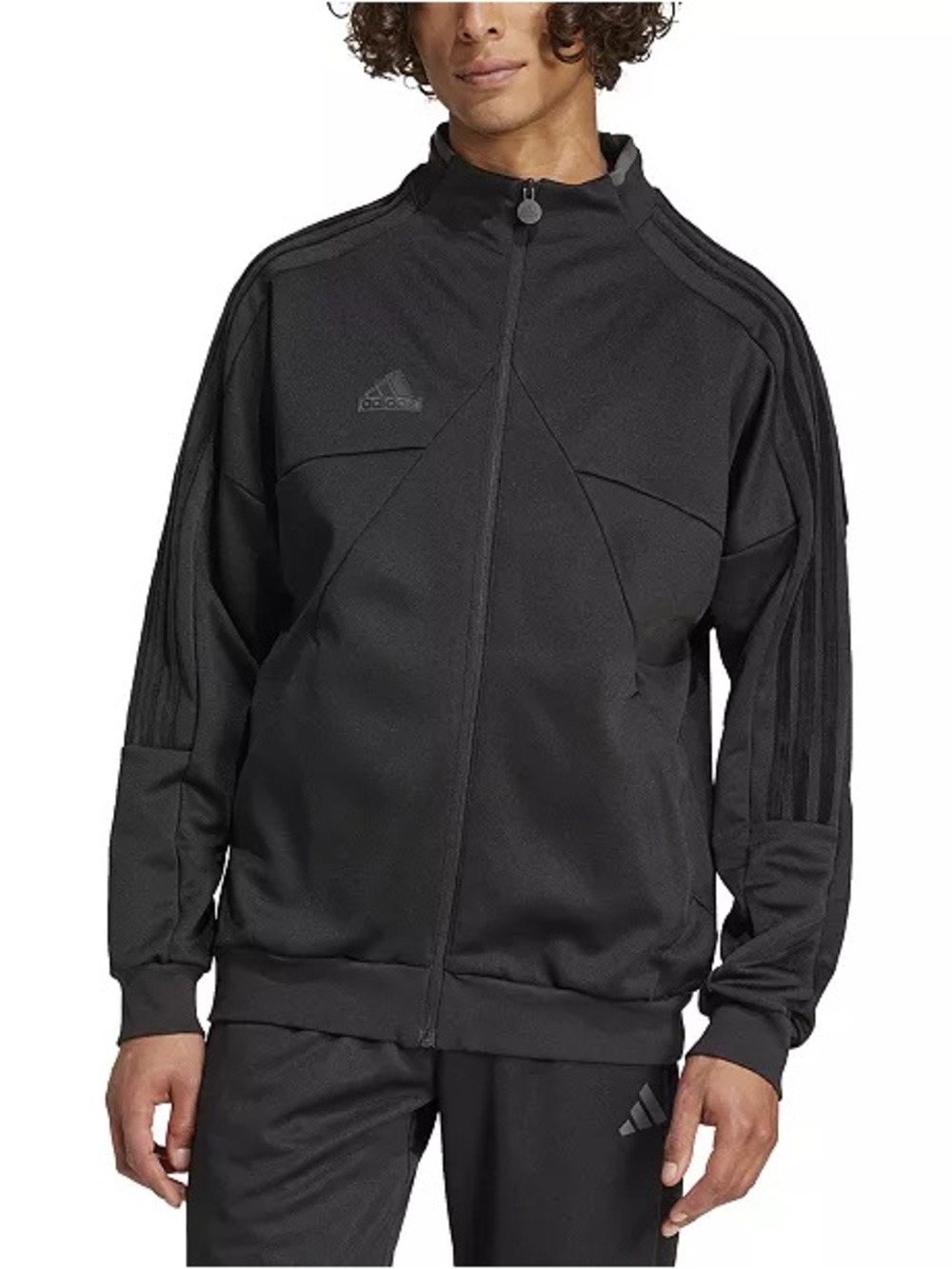 adidas Men’s Black Lightweight Full-Zip Track Jacket